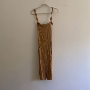 Monteau Tan Overall Dress